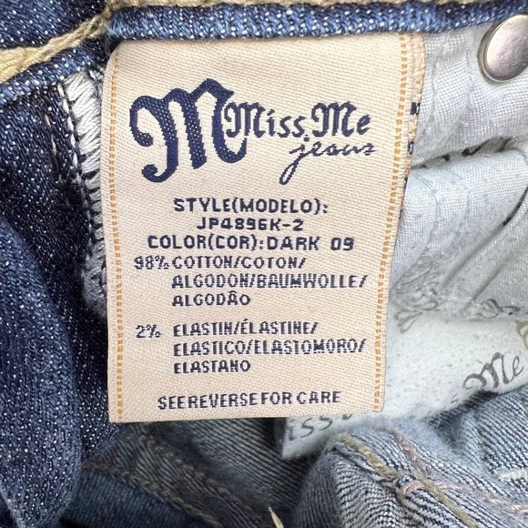 Miss Me Women's Bootcut Jeans Size 27 Button Flap Pockets Y2K - Picture 14 of 15